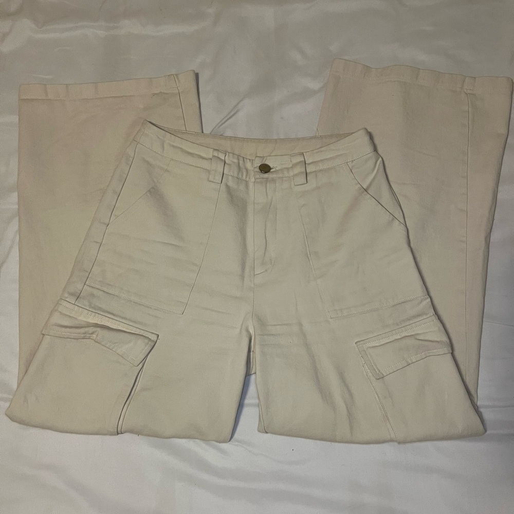 princess polly cream cargo pants